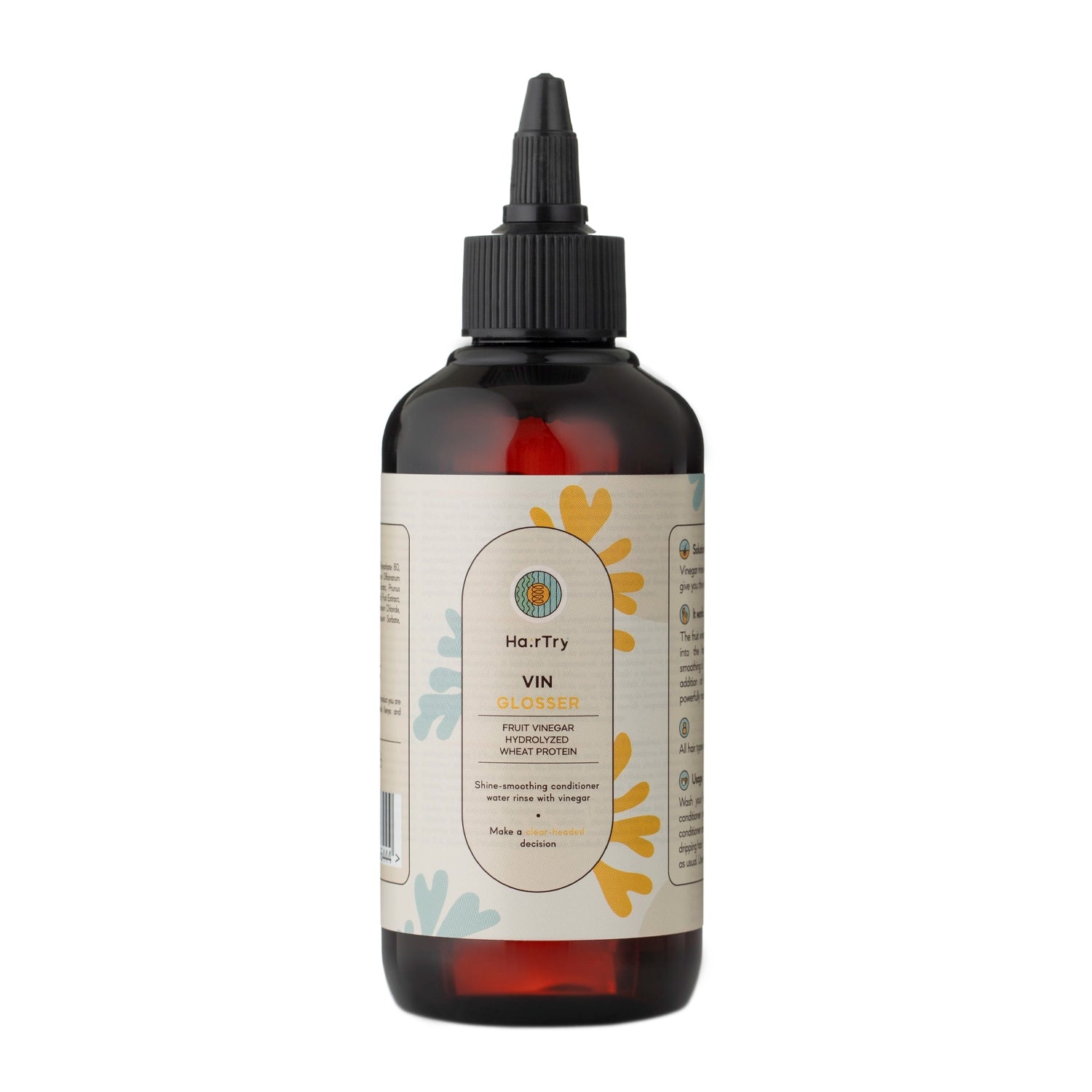 HairTry - Vin Glosser - Nabłyszczająco - Wygładzająca Płukanka do Włosów z Octem - 200ml