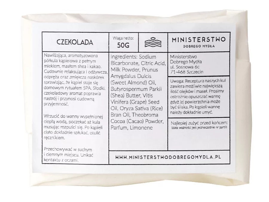 Ministerstwo Dobrego Mydła - Półkula do Kąpieli Czekolada - 50g